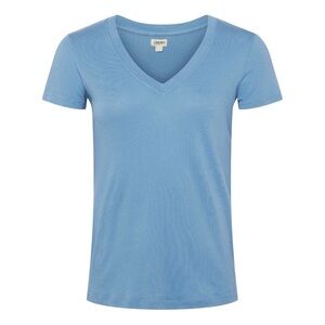 L’AGENCE NWT Becca V-Neck Tee in Blue Mist • Size XS